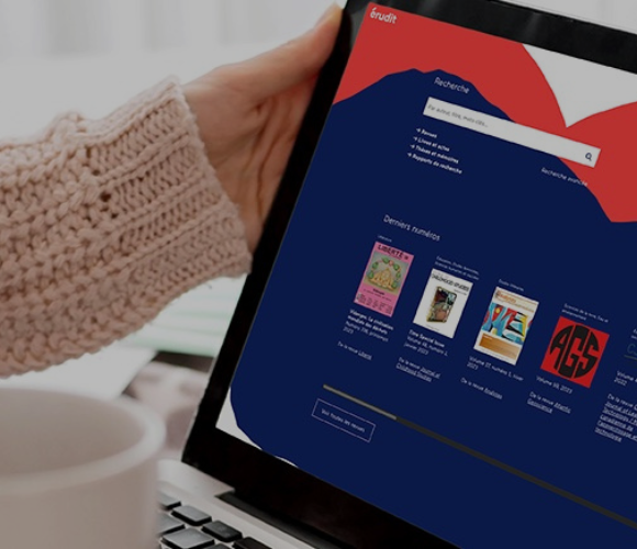 Écran de tablette qui représente Érudit